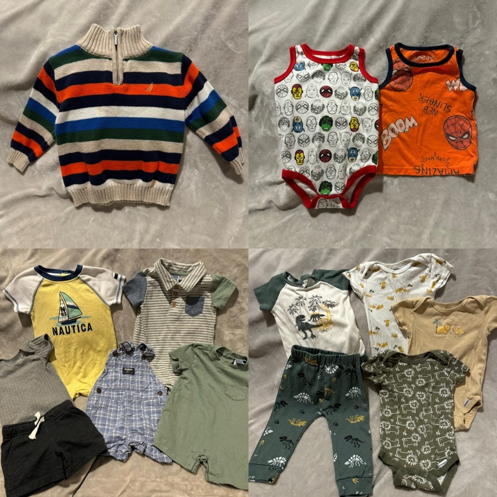 12 MONTH BUNDLE BABY BOY 🐻🩵🌀